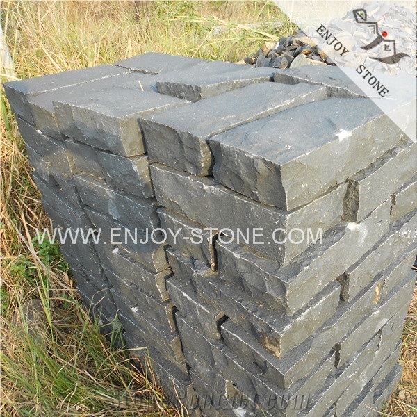 Zhangpu Black Absolute Basalt Stone,Zp Black Basalt Cobbe Stone,Walkway Pavers,Exterior Floor Pattern,Cube Stone Garden Stepping Pavements
