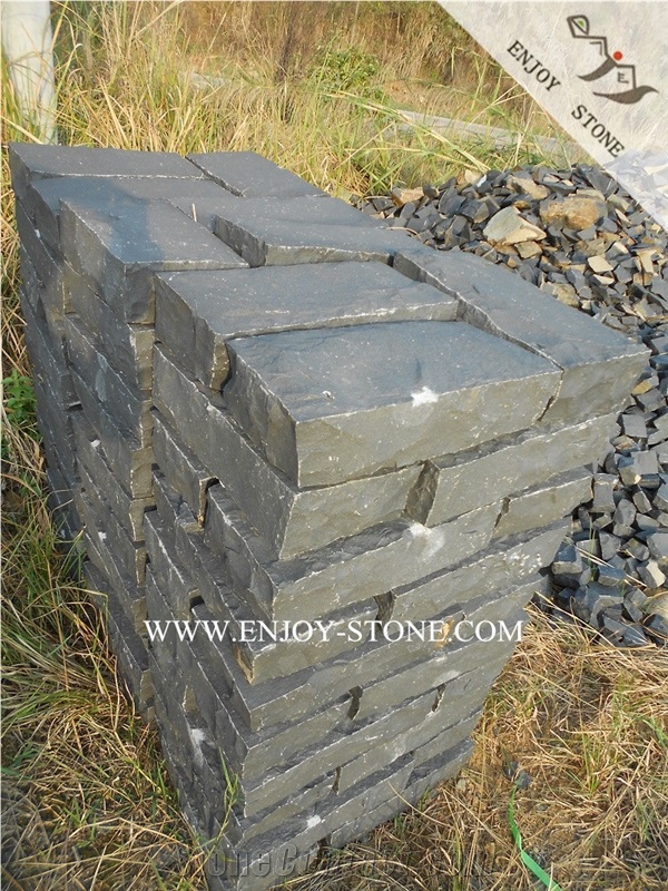 Zhangpu Black Basalt,Chinese Black Basalt Cobble Stone,Natural Split Paving Stone For Garden Stepping Pavements,Garden Decoration,Driveway Paving Stone,Blind Paving Stone