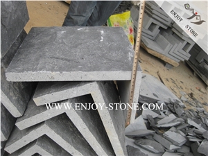 Zhangpu Black Basalt Corner Stone for Wall Cladding,Natural Split/Mushroomed Stone
