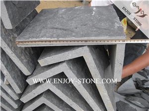 Zhangpu Black Basalt Corner Stone for Wall Cladding,Natural Split/Mushroomed Stone
