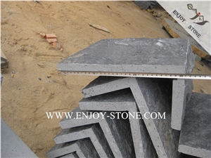 Zhangpu Black Basalt Corner Stone for Wall Cladding,Natural Split/Mushroomed Stone
