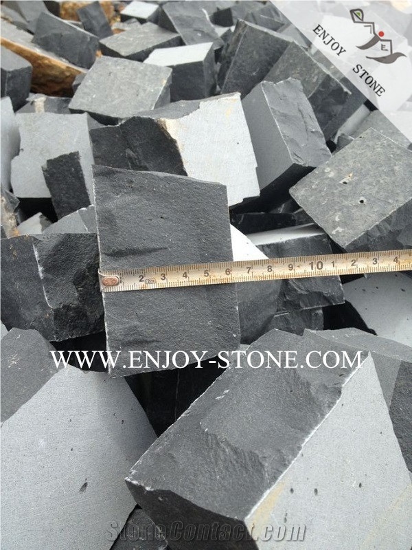 Zhangpu Black Basalt Paving Stone,All Natural Split Black Basalt Cobble Stone,Exterior Pattern,Patio Pavers
