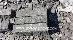Zhangpu Black Basalt Pillars for Garden Decoration,Black Palisade,Garden Boulders,Garden Wall,All Sides Natural Split Finish