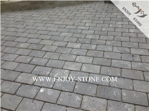 Zhangpu Bluestone Cobblestone,Tumbled Cube Stone for Garden Stepping Pavements,Courtyard Road Pavers,Outdoor Paving Sets