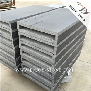 Zhangpu Bluestone Swimming Pool Terraces,Chinese Bluestone Pool Paver with Honeycomb,Chinese Dark Grey Andesite Pool Tile,Lava Stone Pool Coping