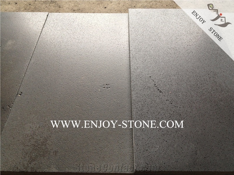 Zhangpu Grey Basalt with Cats Paws,China Grey Bluestone Tiles&Slabs,Leathered/Brushed/Antiqued Andesite Floor Tiles,Bluestone with Honeycombs Lava Stone Wall Tiles