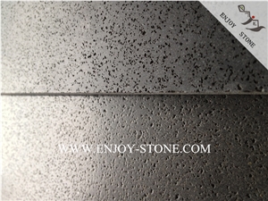 Zhangpu Grey Basalt with Cats Paws,China Grey Bluestone Tiles&Slabs,Leathered/Brushed/Antiqued Andesite Floor Tiles,Bluestone with Honeycombs Lava Stone Wall Tiles