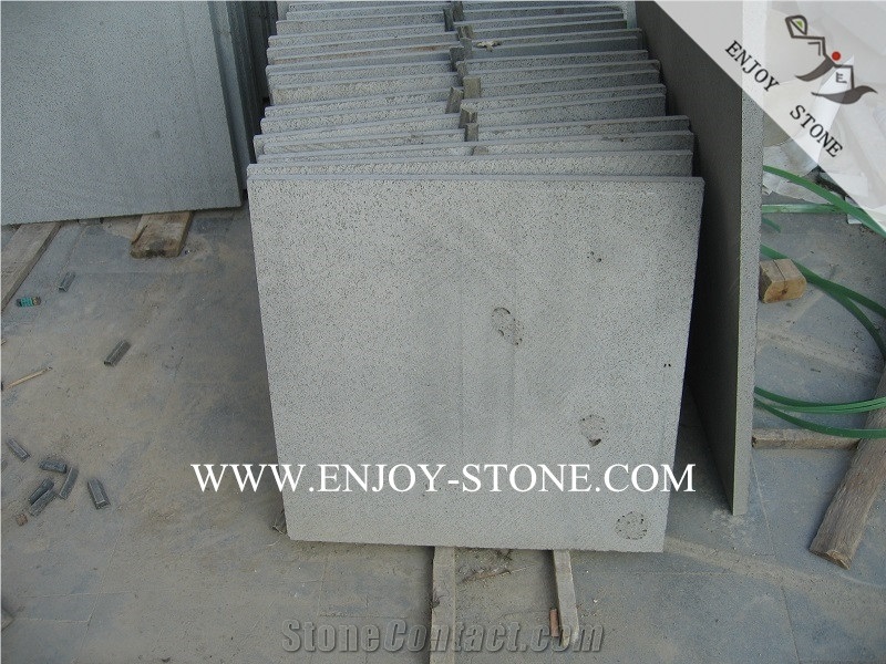Zhangpu Grey Bluestone Sawn Cut 200#,Grey Basalt Andesite Stone with Cats Paws,Machine Cut Bluestone Tiles&Slabs for Outdoor&Indoor Decoration