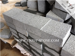 Zhangpu Oliver Green Granite Bush Hammered Top+Sides Machine Cut Cube Stone,G612 Granite Exterior Pattern,Landscaping Floor Covering Paving Sets