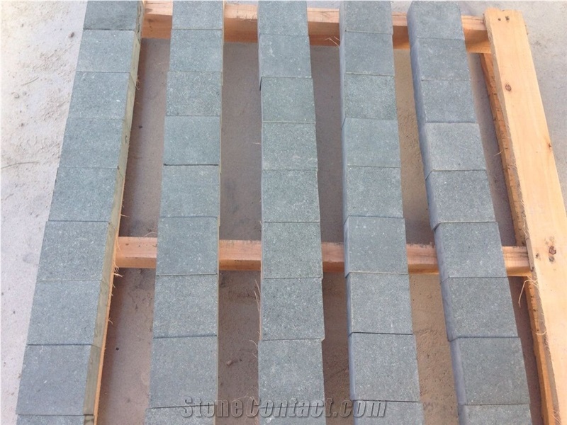 Green Granite, Granite Cobble Stone, Cube Stone, Flooring Tiles, Paverstone
