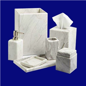 Bathroom Accessories Gold Set Soap Dish Dispenser Marble Bath Set