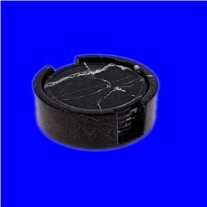 Marble and Soapstone Coaster Set