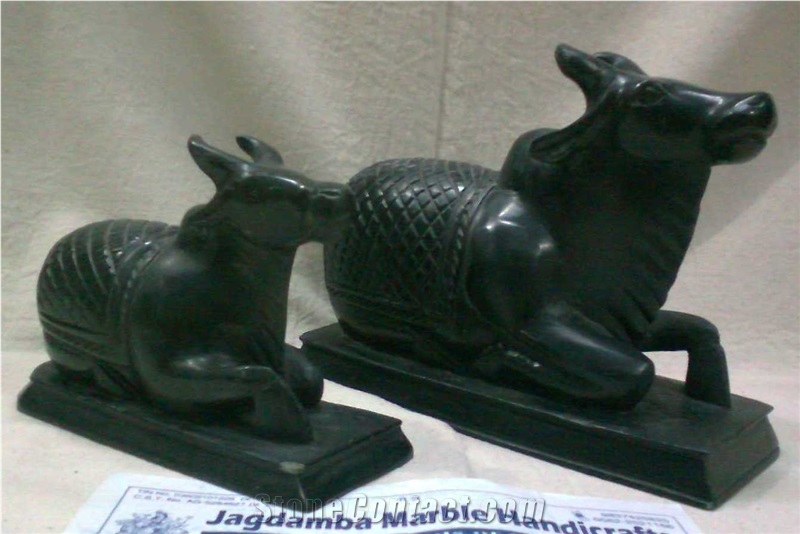 Marble Nandi Statue