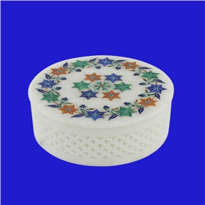 White Marble Inlay Boxes White Marble Inlay Boxes