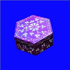 White Marble Jewelry Box Hand Carved Art