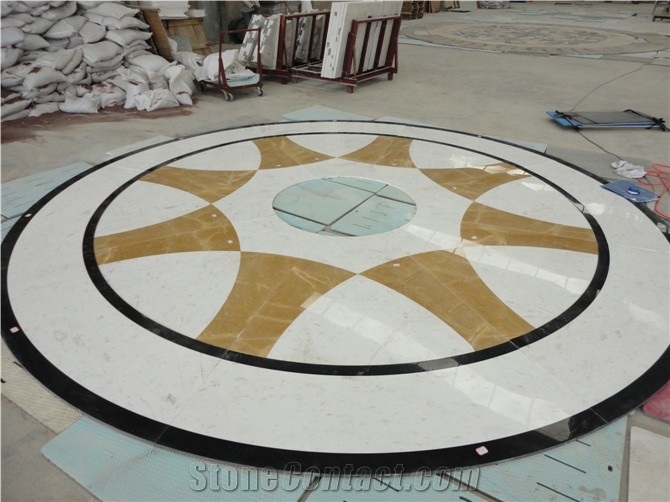 Beautiful Round Marble Mosaic Floor Medallions