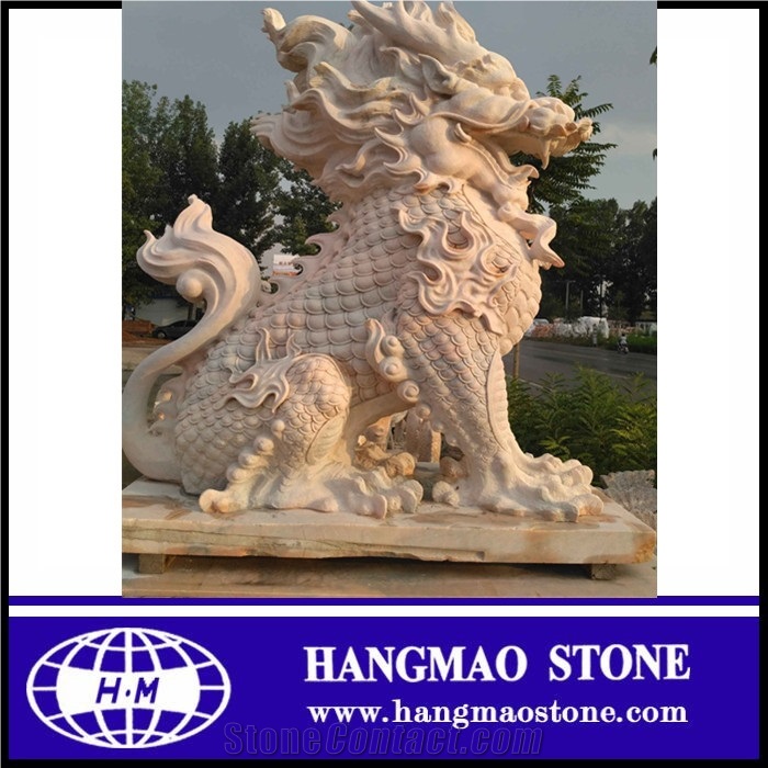 Beige Marble Sculpture & Statue, Animal Sculptures, Garden Sculptures