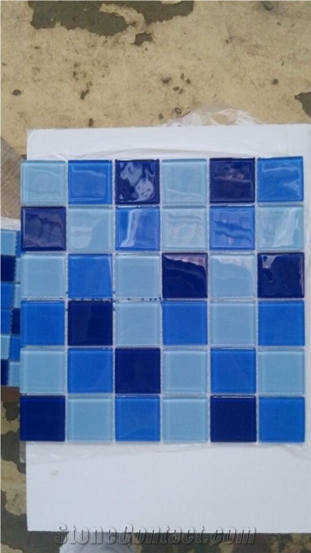 Blue Glass Mosaic Design for Swimming Pool