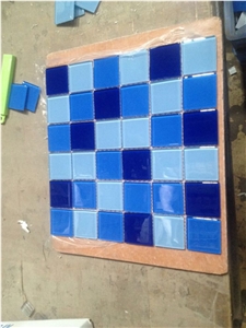 Blue Glass Mosaic Design for Swimming Pool