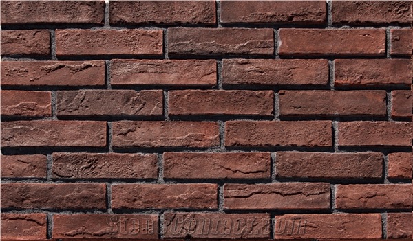 Dark Grey Artificial Stone Veneer Cement Brick Stacked Stone