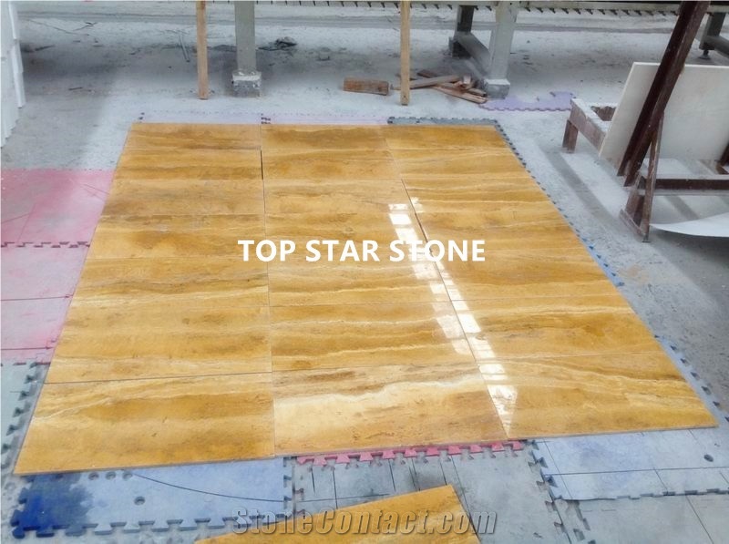 Yellow Color Travertine Persian Gold Traverino Tile