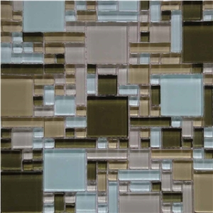 China Manmade Black Glass and White Glass Mosaic Pattern Tiles for Promotion Sell , for International Commercial Project Bathroom Decoration