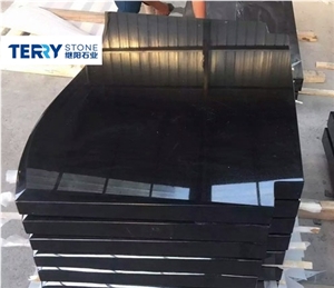 China Shanxi Black Granite Tombstone/Monument,Absolute Black Western Style Grave Stone