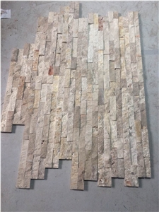 Beige Travertine , Yellow Colors ,Coffee Travertine , White Travetine Three Colors Cultured Stone Wallstone Ledge Stone