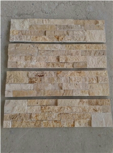 Beige Travertine , Yellow Colors ,Coffee Travertine , White Travetine Three Colors Cultured Stone Wallstone Ledge Stone