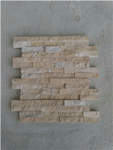 Beige Travertine , Yellow Colors ,Coffee Travertine , White Travetine Three Colors Cultured Stone Wallstone Ledge Stone