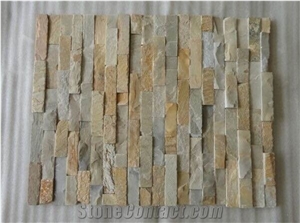 Beige, Yellow China Slate Tiles, Wall Cladding, Stacked Stone Veneer Beige, Yellow China Slate Tiles, Wall Cladding, Stacked Stone Veneer