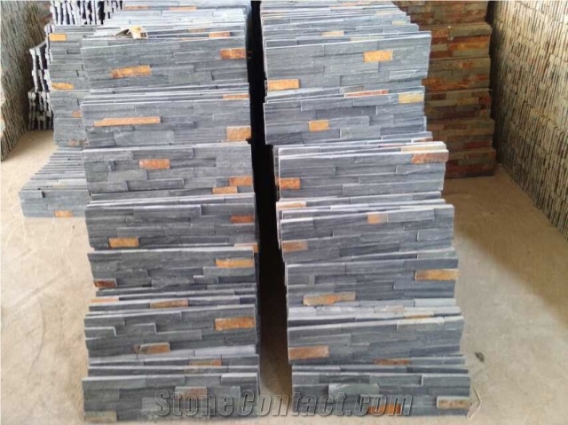 Black and Rusty Slate/Black and Rusty Slate Rough/Black Slate/Rusty Slate/Roofring Black Slate/Waterproof Black Slate/Culture Stone/ Natural Stone/Jiujiang Black Slate/Chinese Black Slate