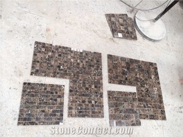 Chinese Dark Emperador Marble Mosaic for Wall,Floor,Bathroom