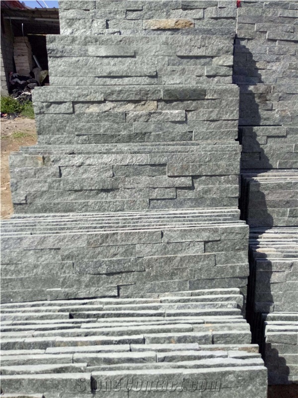 Green Quartzite Cultured Stone, Decorative Green Stone Veneer,Quartzite Green Wall Stone Ledge Stone, Green Shinning Cheap Stone Veneer