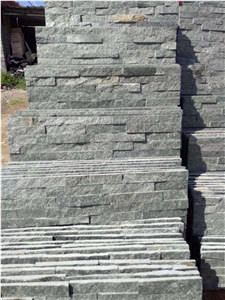 Green Quartzite Cultured Stone, Decorative Green Stone Veneer,Quartzite Green Wall Stone Ledge Stone, Green Shinning Cheap Stone Veneer