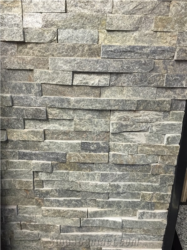 Green Quartzite Cultured Stone, Decorative Green Stone Veneer,Quartzite Green Wall Stone Ledge Stone, Green Shinning Cheap Stone Veneer