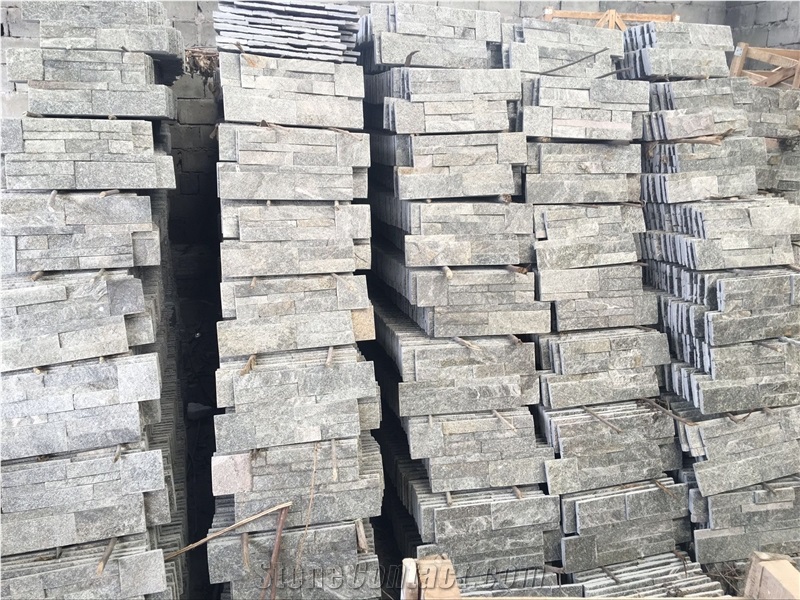 Green Quartzite Cultured Stone, Decorative Green Stone Veneer,Quartzite Green Wall Stone Ledge Stone, Green Shinning Cheap Stone Veneer