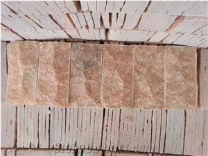Mushroomed Wall Tiles, Wall Cladding,Pink Color Quartzite Mushroom Stone for Exterior Wall Cladding Tile,China Natural Split Face Pink Quartzite Mushroom Stone&Panels,Mushroom Wall Cladding