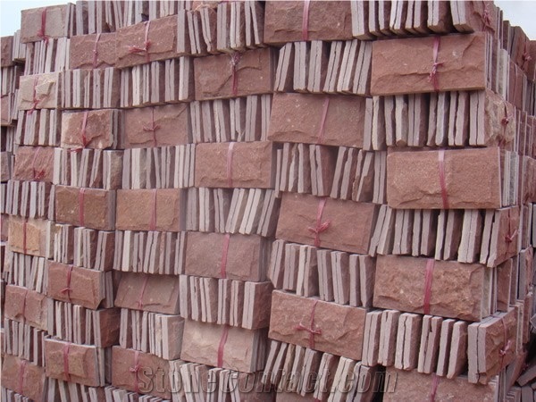 Mushroomed Wall Tiles, Wall Cladding,Pink Color Quartzite Mushroom Stone for Exterior Wall Cladding Tile,China Natural Split Face Pink Quartzite Mushroom Stone&Panels,Mushroom Wall Cladding
