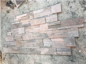 Pink Quartzite,Ledge Stone,Wall Cladding,Garden Waterfall,Cultured Stone