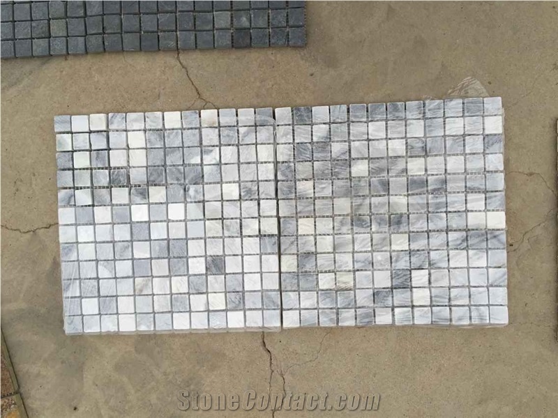 Slate and Glass Mosaic 15*100*7.8, Black Slate and Glass Mosaic, Polished Surface, Garden & Balcony Slate and Glass Mosaic, Kitchen Slate and Glass Mosaic, Elevator Mosaic