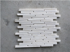 Slate and Glass Mosaic 15*100*7.8, Black Slate and Glass Mosaic, Polished Surface, Garden & Balcony Slate and Glass Mosaic, Kitchen Slate and Glass Mosaic, Elevator Mosaic