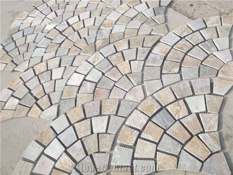 Slate Mosaic ,Mosaic Slate Cultured Stone, Wall Cladding & Covering, Stacked Stone Veneer, Ledge Stone,Wall Decor, Wall Panel,Multicolor Mosaic