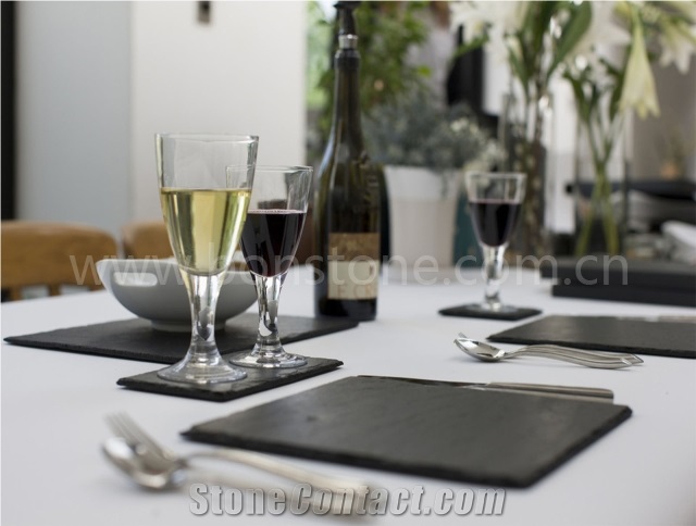 Slate Tea Plate,Slate Dish,Black Slate,Black Slate Disk,Black Slate Plates, Black Slate Food Plates, Black Slate Cup Plates
