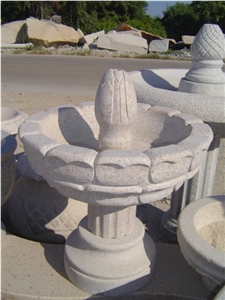 Stone Planter Flower Pots Garden Vases,Flower Carved Granite Stone Planter Pot,Granite Garden Flower Pot, Grey Granite Flower Pot