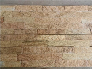 Tiger Skin Yellow Granite Cultured Stone, Granite Wall Covering, Granite Stacked Stone Veneer, Chinese Stone on Sale