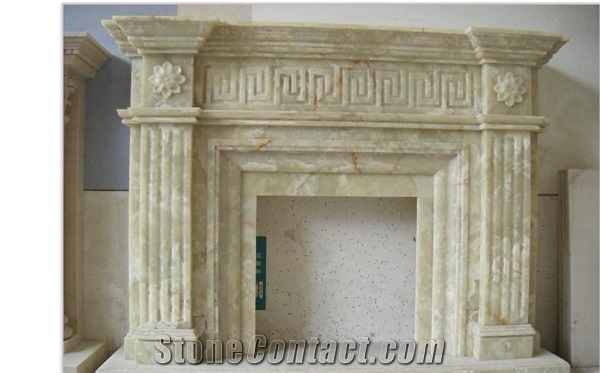 White Marble Fireplace Mantel Handcarved Flower Sculptured Fireplace, Polished White Marble Fireplace Mantel/Hearth/Design/Surround, Volakas Fireplace, British Style Fireplace