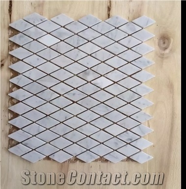 White Wood Grain Hexagon Marble Mosaic Tile,Cararra White Marble Mosaic /Wall Mosaic /Stone Mosaic