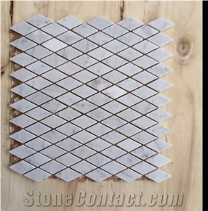 White Wood Grain Hexagon Marble Mosaic Tile,Cararra White Marble Mosaic /Wall Mosaic /Stone Mosaic