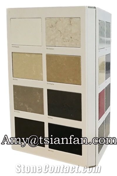 Quartz Stone Display Book Wood Floor Display Folder